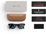 Gafas IA - Ray-Ban Meta, Skyler, Negro brillante, Transitions® transparente, Azul cerúleo