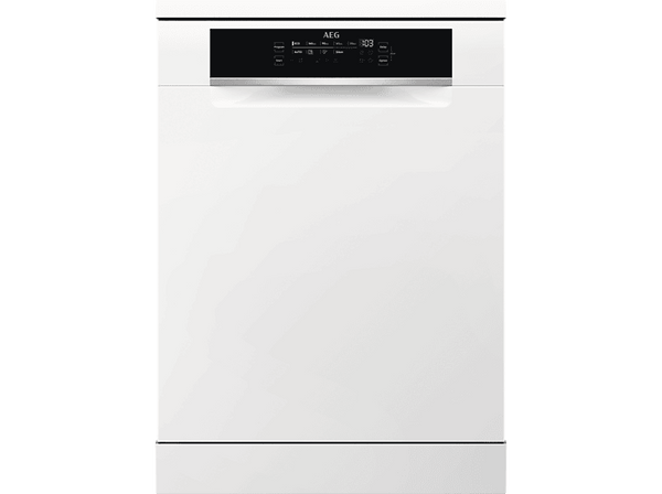 Lavavajillas - AEG FFB74707PW,14 servicios, 9 programas, 60 cm, Bandeja MaxiFlex, Blanco