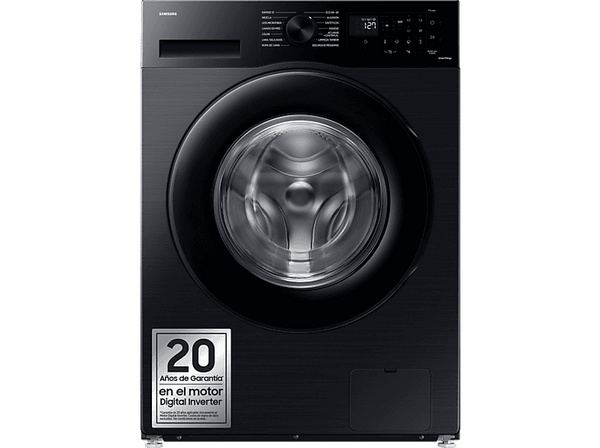 Lavadora carga frontal - Samsung WW80CGC04DABEC, 8kg, 1400 rpm, EcoBubble™, WiFi, Negro
