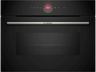 Horno compacto con microondas - Bosch CMG7241B1, Serie 8, Multifunción, Hidrolítica, 45 l, Home Connect, Función AirFry, 60 cm, Negro