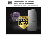 Frigorífico combi - LG GBBW322CPY, No Frost, 203 cm, 465 l, AI Inverter™, DoorCooling+™, ThinQ AI™, Inox antihuellas