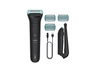Afeitadora corporal - Philips BG5475/15, 3 Peines-guía bidireccionales (2, 3 o 5 mm), Cepillo de limpieza y Accesorio plegable trasero, 100min, Negro