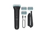 Afeitadora corporal - Philips BG5475/15, 3 Peines-guía bidireccionales (2, 3 o 5 mm), Cepillo de limpieza y Accesorio plegable trasero, 100min, Negro