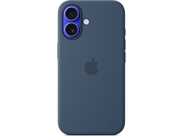 Apple Funda de silicona con MagSafe para iPhone 16, Azul denim