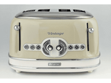 Tostadora - Ariete Vintage 156, 4 ranuras, 1600 W, 6 niveles de tostado, Descongelación, Pastel