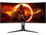Monitor gaming - AOC CU34G2XP/BK, 34" WQHD, 180 Hz, 1 ms, VA, Curva, FreeSync Premium, Antibrillo, WLED
