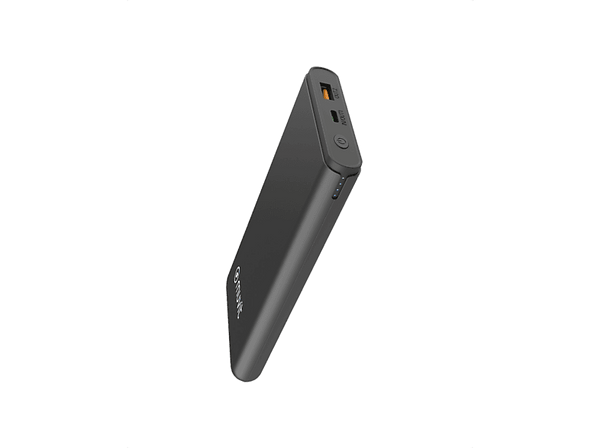 Powerbank - Muvit MCCHP0004, 10000 mAh, USB-C y USB-A, Negro