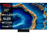 TV Mini LED 50 - TCL 50C805, QLED 4K, 144Hz Motion Clarity Pro, Dolby Atmos, Game Master Pro 2.0, Negro