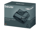Manta eléctrica - Beurer HD1R Cosy, 100 W, 6 potencias, 150 x 130 cm, Tacto suave, Gris
