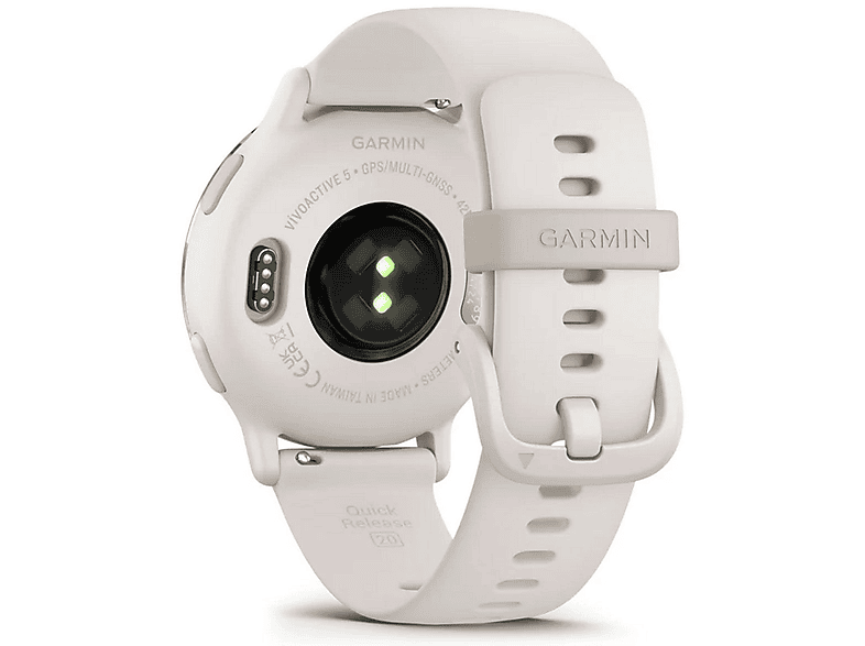 Reloj deportivo - Garmin Vívoactive® 5, Marfil, 20 mm, 4GB, 1.2 AMOLED, Autonomía hasta 11 días