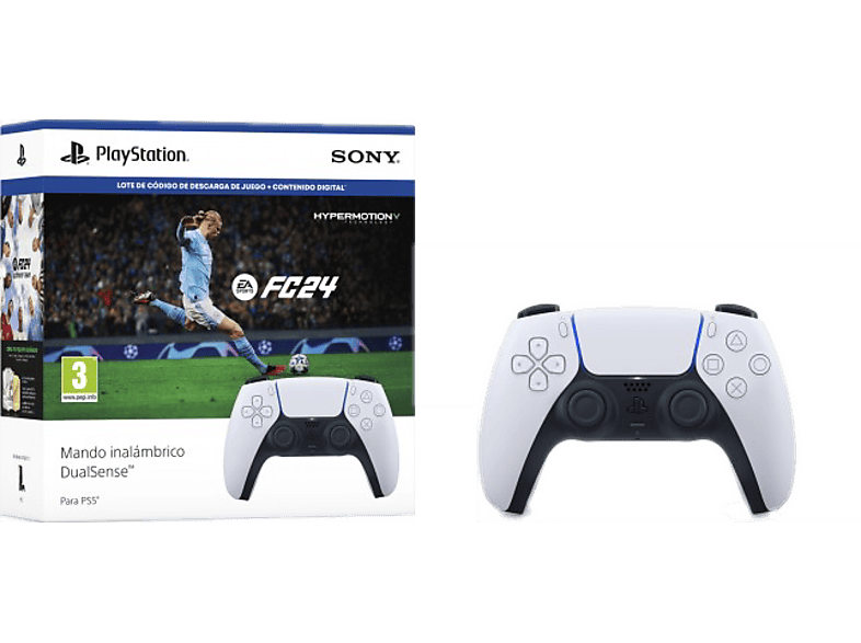 Sony DualSense + juego EA Sports FC24 en formato digital Para PlayStation 5 Inalámbrica Blanco