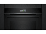 Horno a vapor - Siemens HS736G3B1, Multifunción, Limpieza Hidrolítica, 71 l, Cocción 100 % vapor Plus, App Home Connect, 60 cm, Negro