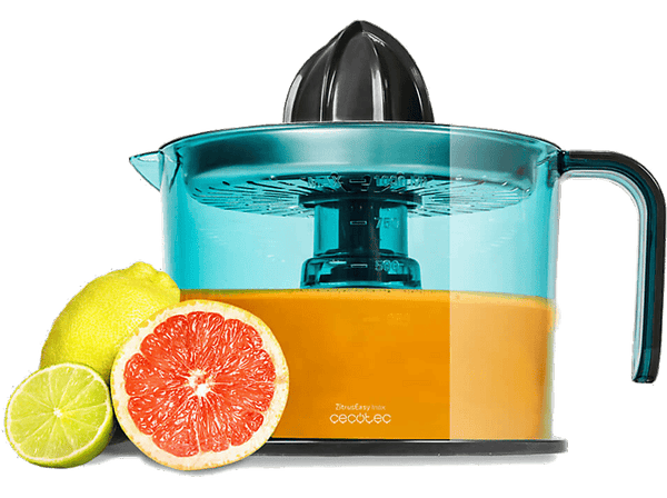 Exprimidor - Cecotec ZITRUS EASY INOX 4069, 40 W, 1 L, Doble sentido del motor, Dos conos