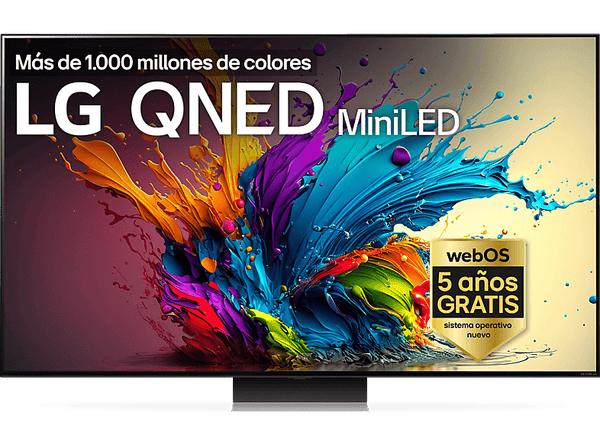 TV QNED 86" - LG 86QNED91T6A, UHD 4K, Procesador Inteligente 4K α8, Smart TV, DVB-T2 (H.265), Negro Dark Meteor Titan