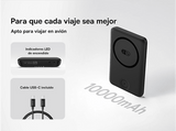 Powerbank - Baseus EnerFill FT11, 10000mAh, 27W, Doble función con carga inalámbrica, Carga ultrarrápida, Con cable Tipo-C a Tipo-C, Negro
