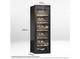 Vinoteca - Haier HWS247GEH1 Wine Bank 60 Series 5, Temperatura 5 - 20 grados, 247 botellas, Iluminación LED 3D,  Wi-Fi , Negro
