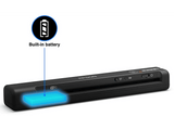 Escáner portátil - Epson Workforce ES-60W, 600 x 600 DPI, 4 s/pag., WiFi, ScanSmart, Negro