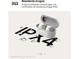 Auriculares True Wireless - LG BUDS, 30 h, Resistencia al agua IPX4, Cancelación de ruido,  Blanco