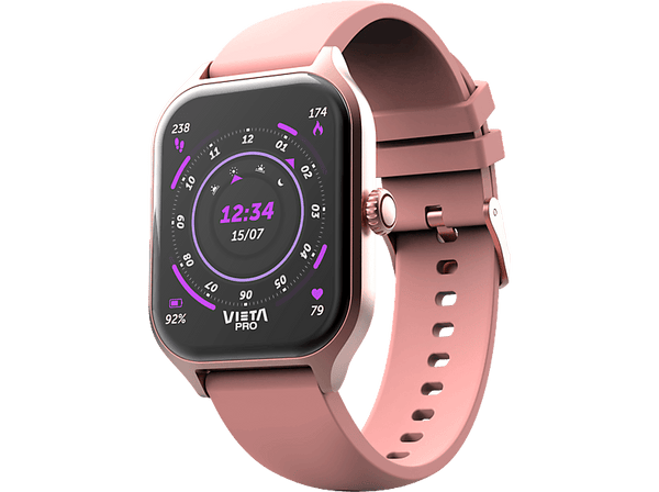 Smartwatch - Vieta Pro Go 3, 250 x 20 , Aleación de zinc, Hasta 7 días de autonomía, Rosa