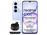 Móvil - realme C100, Blooming Purple, 256GB, 4GB RAM, 6.8 HD+, Dimensity 6300, 6600mAh, Incluye Auriculares realme Techlife Buds