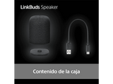 Altavoz inalámbrico - Sony LinkBuds Speaker SRS-LS1B, Bluetooth, Portátil, 25 horas de batería, Resistente al agua,  IPX4, Exteriores, Viajes, Negro