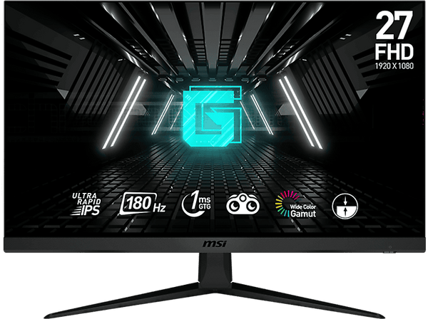 Monitor gaming - MSI G2712F, 27 ", Full-HD, 1 ms, 180 Hz, IPS, Adaptative Sync, Negro