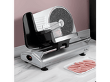 Cortafiambres - Jata JECF1054, 200W, Regulador de Corte de Precisión de 0 a 15 mm, Base Antideslizante, Cuchilla INOX Stonite 22cm, Plata