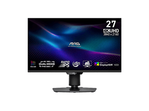 Monitor gaming - MSI MAG 274UPDF E16M, 27 " UHD 4K, 160Hz/320Hz, 0.5 ms, IPS, Mini LED, Altura Ajustable