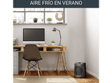 Calefactor - Rowenta Instant Comfort SO2330, 2400 W, 40 m², 2 Velocidades, Temperatura Ajustable, Apagado Auto., Silencioso, Anticongelante, ECO, Gris