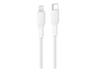 Cable USB-C a Lightning - Belkin CAA022, 1 m, Compatible con iPhone 14 y anteriores,  USB-C® a conector Lightning, Trenzado, Blanco