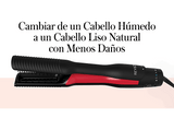 Plancha Secador - Revlon One Step Air Straight, Cerámica, De cabello húmedo a Liso natural, Negro