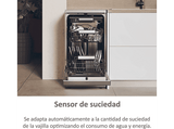 Lavavajillas - Haier I-Pro Shine Series 5 XF1C3TB1FX, 11 servicios, 8 programas, 45 cm, Motor Inverter, Wi-Fi, Inox
