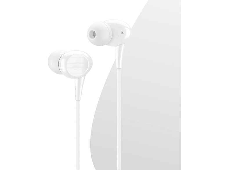Auriculares - Music Sound Arms, Control remoto, Micrófono integrado, USB-C, Blanco