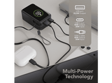 Powerbank - CellularLine Roller, 10000 mAh, Carga rápida, 45 W, 72 horas, USB-C, USAB-A, Negro