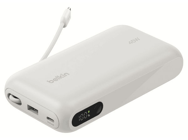Powerbank - Belkin BPB030HQSA, 20000 mAh, 45W, USB-C, y USB Tipo-A, Arena