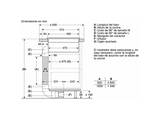 Placa de inducción con extractor - Balay 3EBC963ER, 7400 W, 4 Zonas, Escape/Convección cambiable, Zona flex inducción, Negro