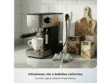 Cafetera express - Cecotec Cafelizzia 690 Grey, 20 bares, 1230-1465 W, Thermoblock, Vaporizador, 1,5 L, Gris
