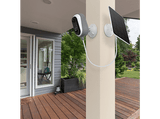 Cámara de vigilancia IP - Muvit  iO MIOACAM004, con batería Exterior WiFi Full HD 1080P + Panel solar 3W, Blanco