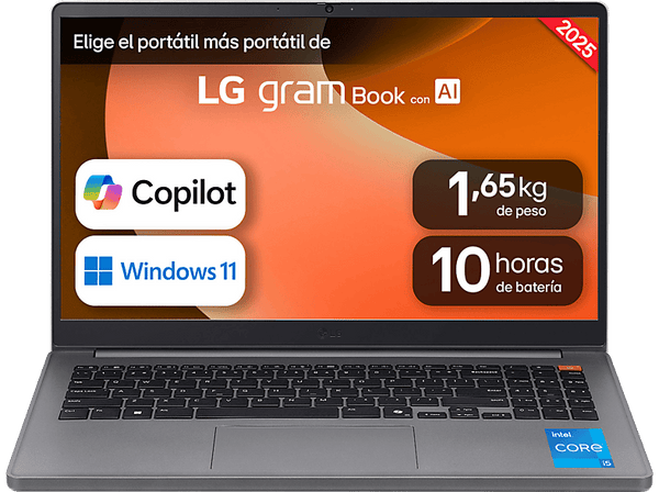 Portátil - LG 15U50T-G.AA56B, 15.6" Full-HD, Intel® Core™ i5-1334U, 16 GB RAM, 512 GB SSD, Iris® Xᵉ, W11H (64 Bit), Plateado