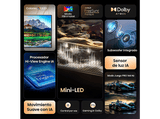 TV Mini LED 75 - Hisense 75E8Q, UHD 4K, 144 Hz, Hi-View Engine, Escalador HDR IA, Subwoofer integrado, Negro