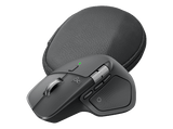 Ratón inalámbrico - Logitech MX Master 4 + Funda, Bluetooth, Botones personalizables, 8000ppp, PC-Mac, Multidispositivo, Carga rápida, Negro