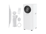 Aire acondicionado portátil - RowentaTurbo Cool AU5020, 2500 fg/h, 2500 W, 83 m³, Filtro antipolvo, Kit sellado ventanas y conducto de escape, Blanco