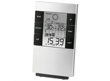 Estación meteorológica - Hama Termohigrómetro LCD TH-200, Previsión de la Temperatura y de la Humedad, Función de Alarma, Plata