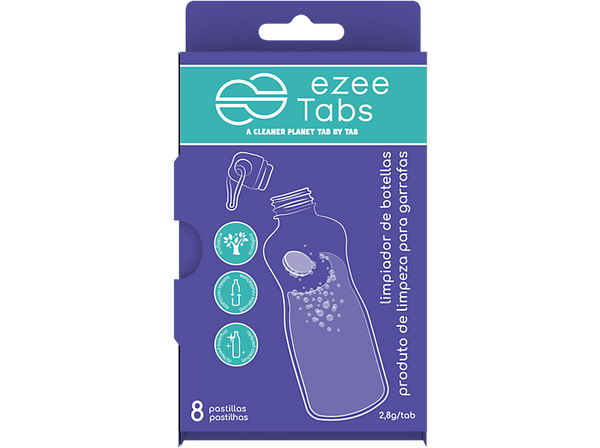Limpiador de botellas - Ezeetabs, 8 pastillas, 3 gr
