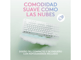 Teclado gaming - Logitech G G715 Tactile Aurora Collection, Bluetooth, Retroiluminación, Lightsync, Lightspeed, Interruptores lineales, PC/Mac, Blanco