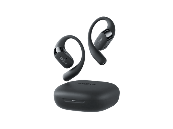 Auriculares True Wireless - Shokz OpenFit 2+, 48h Autonomía, Open-Ear, Resistencia agua IP55, Micrófono con cancelación de ruido, Dolby Audio, Negro