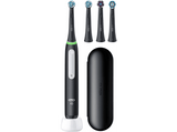 Cepillo eléctrico - Oral-B iO 3S Cepillo De Dientes, 3 Modos, Sensor de presión, 4 cabezales, Negro mate, Edición Navidad