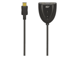 Adaptador cable - ISY IHD-9037, 2x HDMI input, 1x HDMI output, PVC, Máxima Resolución 720p, Negro