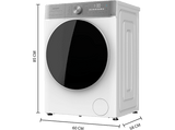 Lavadora carga frontal - Cecotec Bolero DressCode 9800 Inverter A, 9 kg, 1400 rpm, Motor Inverter Plus, Carga automática, Display táctil XXL, White