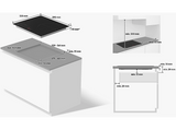 Placa inducción - Samsung NZ63B5046GK/U1, 3 zonas,  21 cm x 38 cm, 59 cm, Power Boost, Wi-Fi integrado, Negro